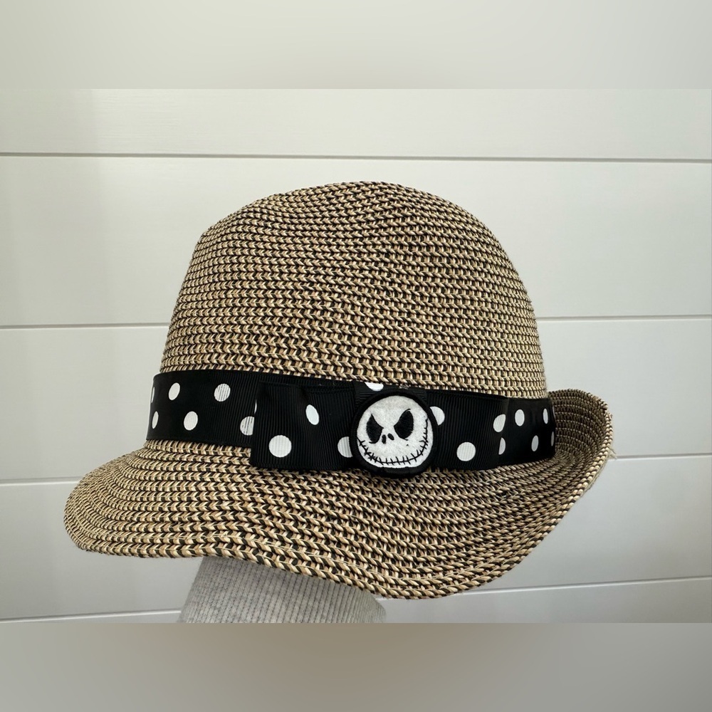 DisneyParks Jack Skellington Straw Fedora Hat